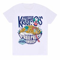 ** Simpsons - Frosted Crusty Qs (Unisex White T-Shirt) **