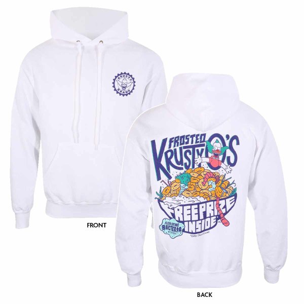 Simpsons - KrustyOs (Unisex White Pullover Hoodie)