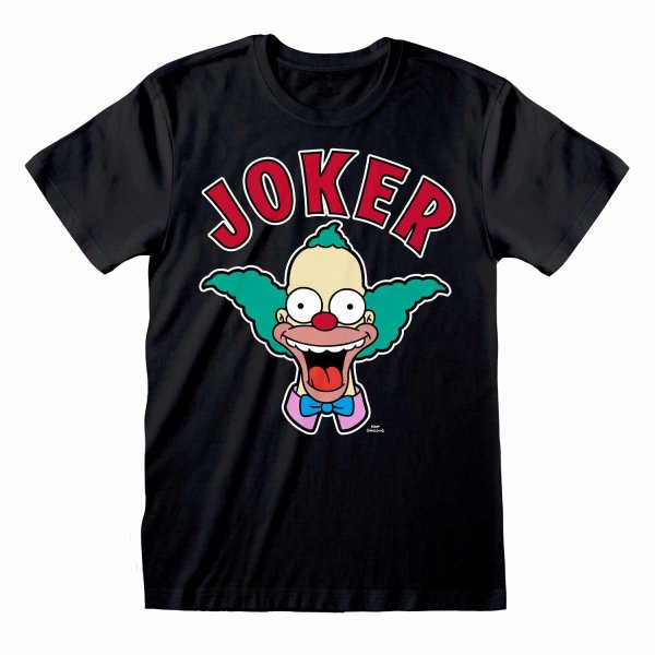 Simpons, The - Krusty Joker (Unisex Black T-Shirt)