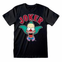 Simpons, The - Krusty Joker (Unisex Black T-Shirt)