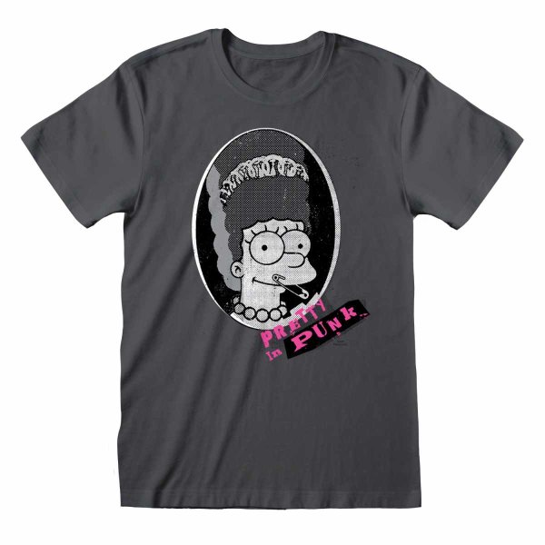 ** Simpons, The - Marge Punk (Unisex Charcoal T-Shirt) **