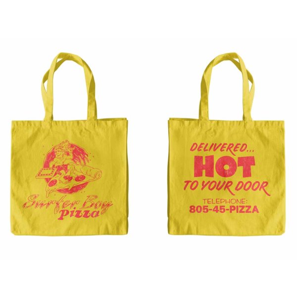 Stranger Things - Surfer Boy Pizza (Unisex Yellow Tote Bag) One Size