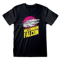 Star Wars - Millenium Falcon Circle (Unisex Black T-Shirt)