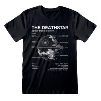 Star Wars - Death Star Sketch (Unisex Black T-Shirt)