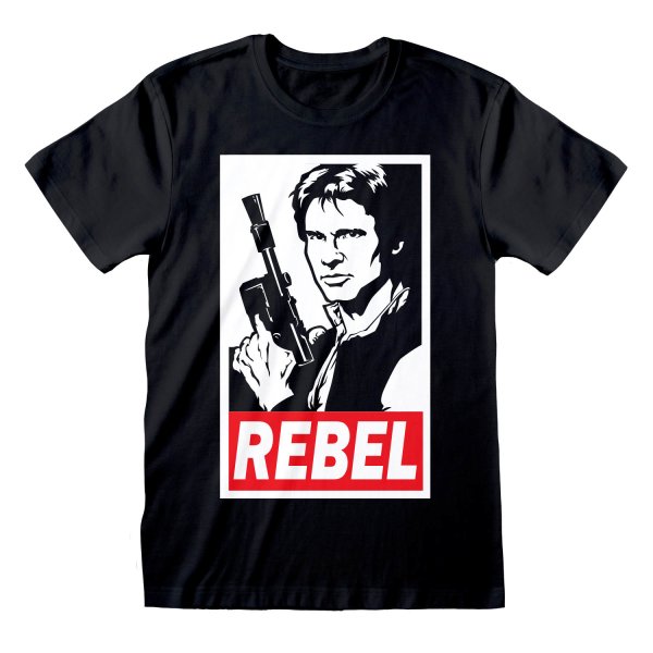 Star Wars - Han Solo Rebel (Unisex Black T-Shirt)