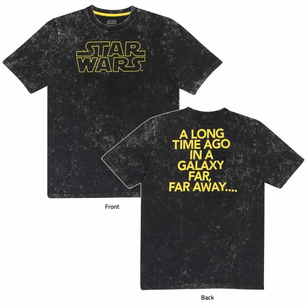 Superheroes Inc. Star Wars - In A Galaxy Far Far Away (Unisex Charcoal Paint Effect T-Shirt)