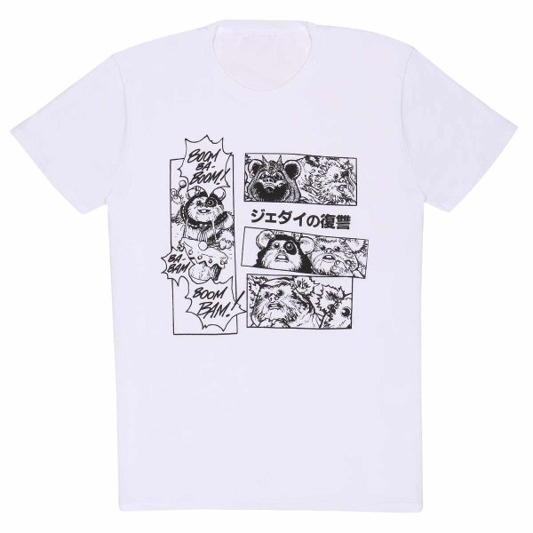 Star Wars - Ewok Manga (Unisex White T-Shirt)