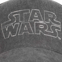 Star Wars - Silver Logo ( Unisex Black Baseball Cap) One Size