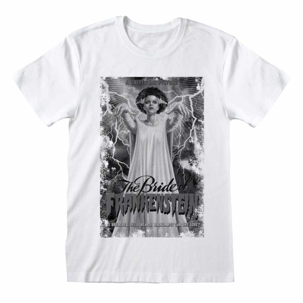 Universal Monsters - Bride Of Frankenstein (Unisex White T-Shirt)