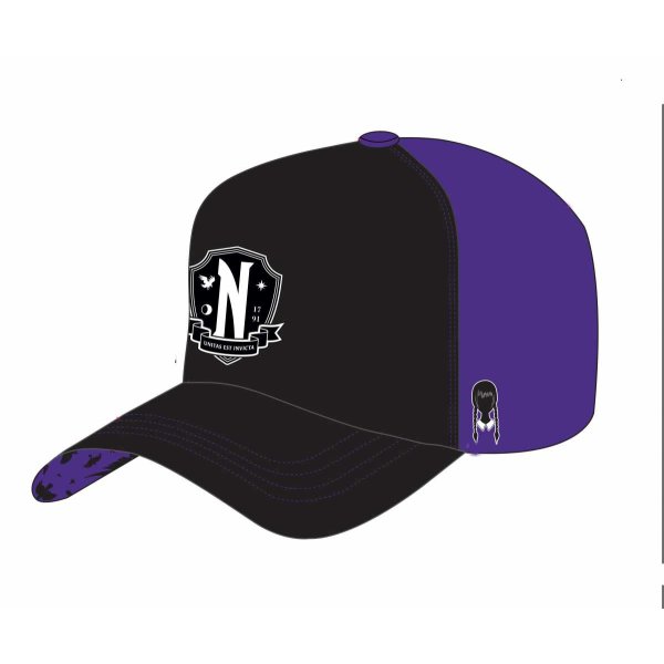 Wednesday - Nevermore Logo ( Unisex Purple Cap) One Size