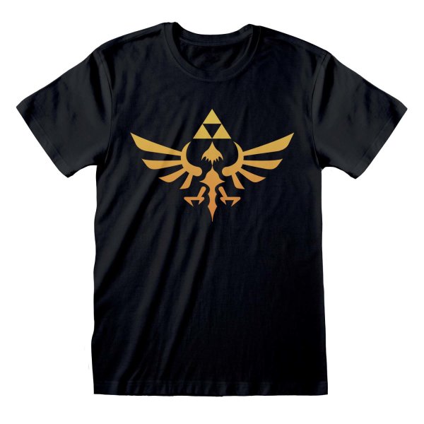 Nintendo Legend Of Zelda - Hyrule Logo (Unisex Black T-Shirt)