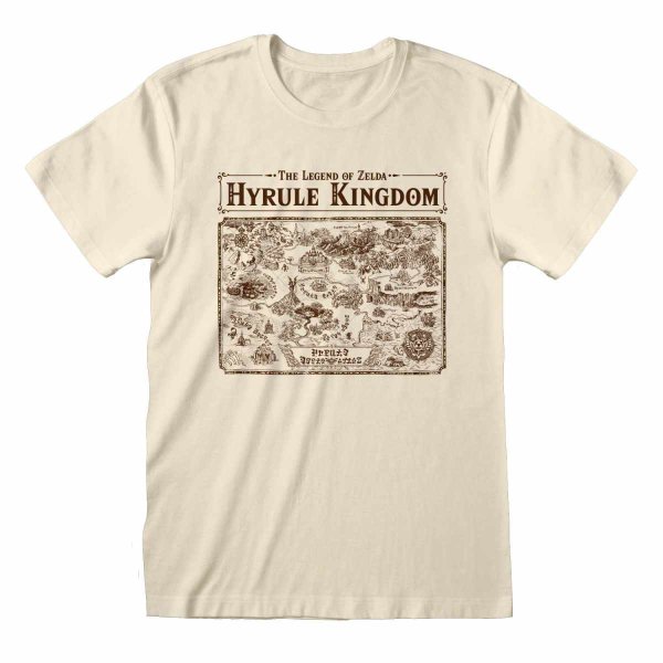 Nintendo Legend Of Zelda - Map of Hyrule (Unisex Natural T-Shirt)