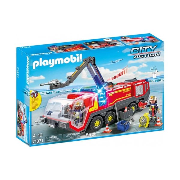 Playmobil 71371 - Airport Fire Truck with Light and Sound