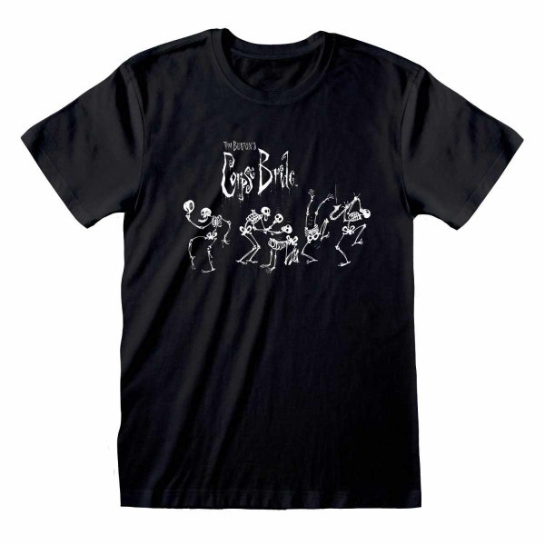 Corpse Bride - Skeleton Band (Unisex Black T-Shirt)