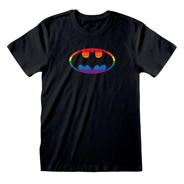 DC Comics Batman - Logo Pride (Unisex Black T-Shirt)