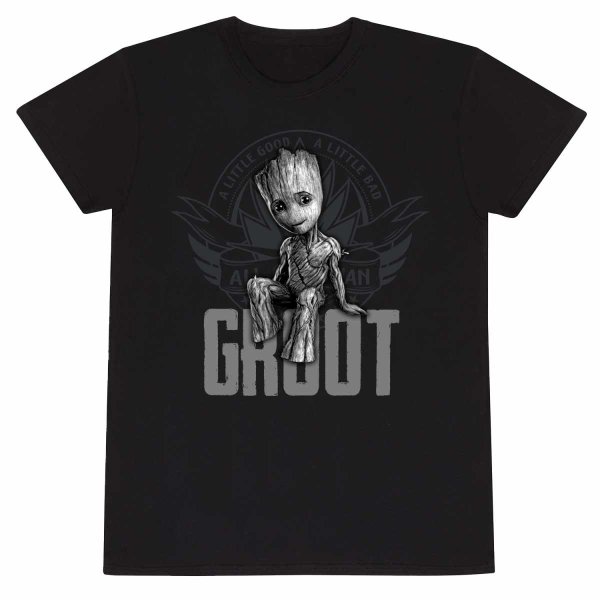 Marvel Comics Guardians Of The Galaxy - Groot (Unisex Black T-Shirt)