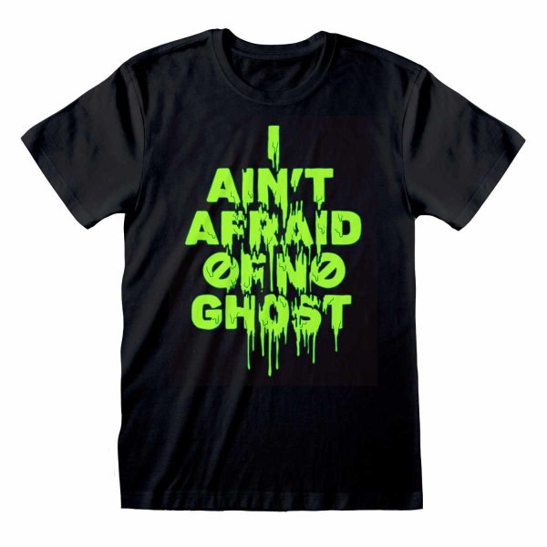 Ghostbusters - Neon Green Text (Unisex Black T-Shirt)