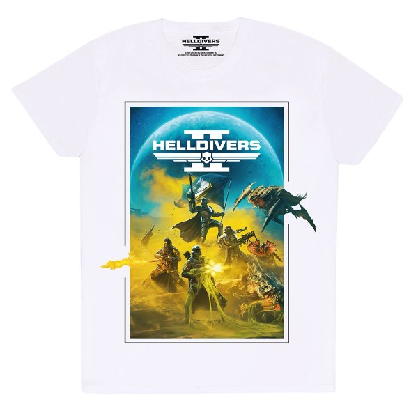 Helldivers 2 - Key Art (Unisex White T-Shirt)