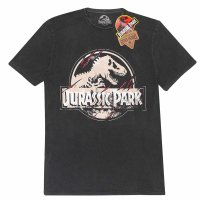 Jurassic Park T-Shirt Scratched Logo Size XL