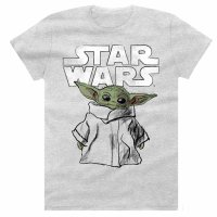 The Mandalorian - Child Sketch ( Unisex Grey T-Shirt)