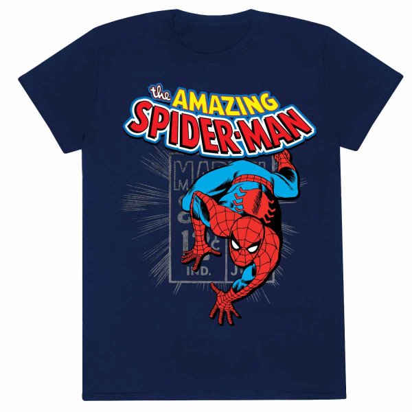 Marvel Comics Spider-Man - Amazing Spider-Man (Unisex Blue T-Shirt)