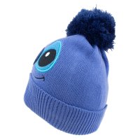 Disney Lilo And Stitch - Face (Unisex Blue Beanie Pom)...