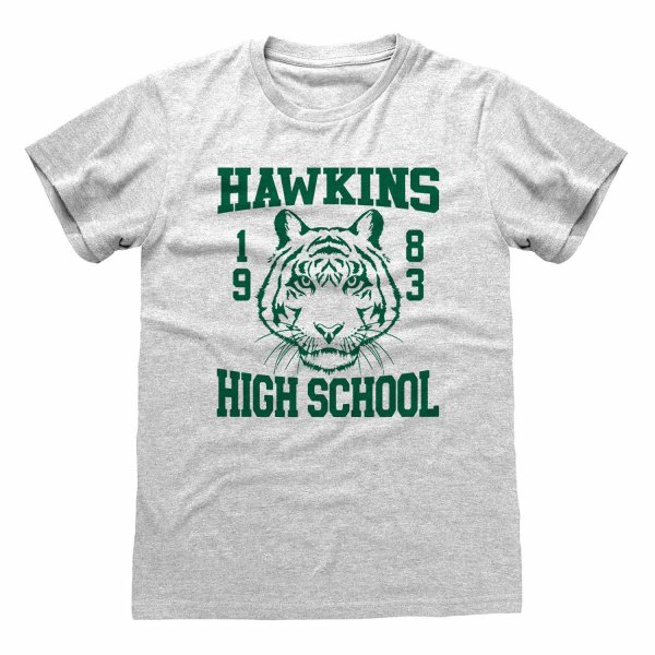 Stranger Things - Hawkins High School (Unisex Heather Grey T-Shirt)