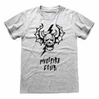 Stranger Things - Hellfire Skull (Unisex Heather Grey...