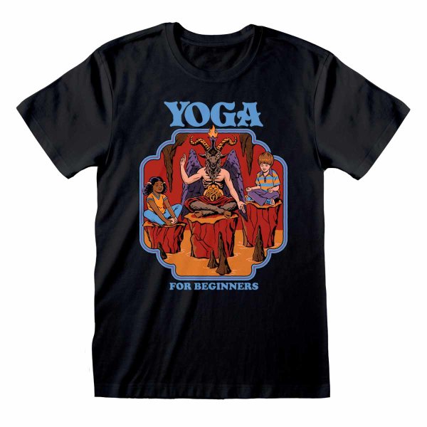 Steven Rhodes - Yoga For Beginners (Unisex Black T-Shirt)