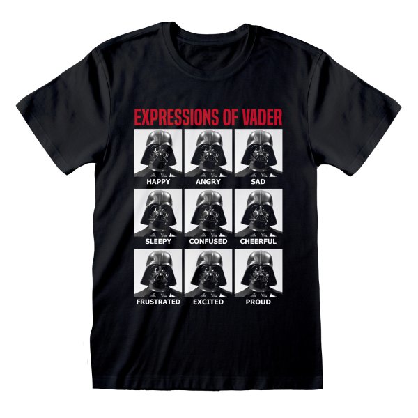 Star Wars - Expressions Of Vader (Unisex Black T-Shirt)