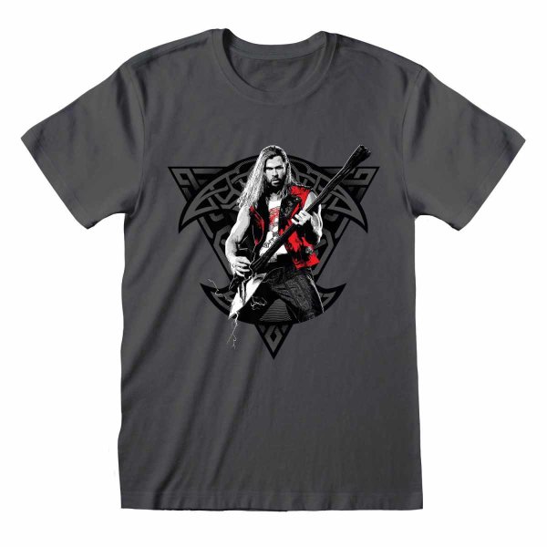 ** Marvel Thor: Love And Thunder - Thor Rock (Unisex Charcoal T-Shirt) **