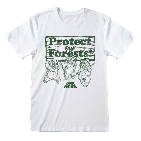 Star Wars - Protect our Forests (Unisex White T-Shirt)