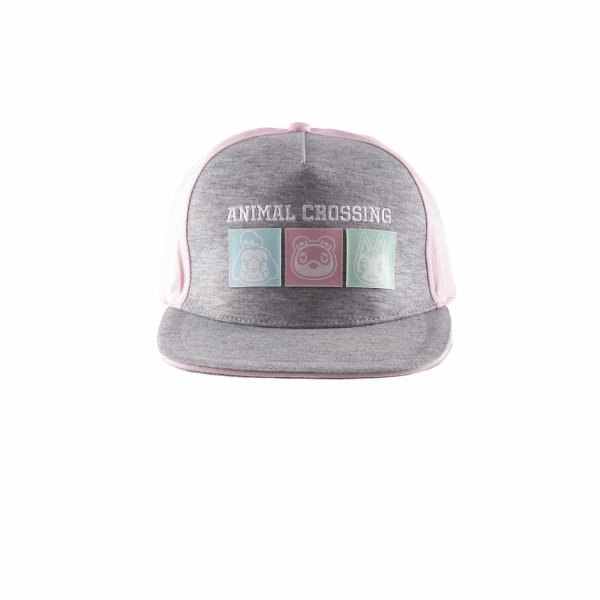 Nintendo Animal Crossing New Horizons - Pastel Squares (Unisex Heather Grey Snapback Cap) One Size