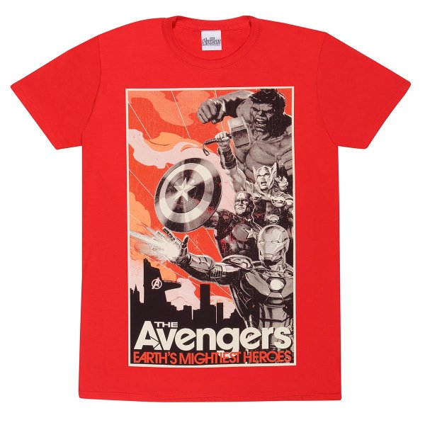 ** Marvel Comics Avengers - Stylised Poster (Unisex Colour T-Shirt) **