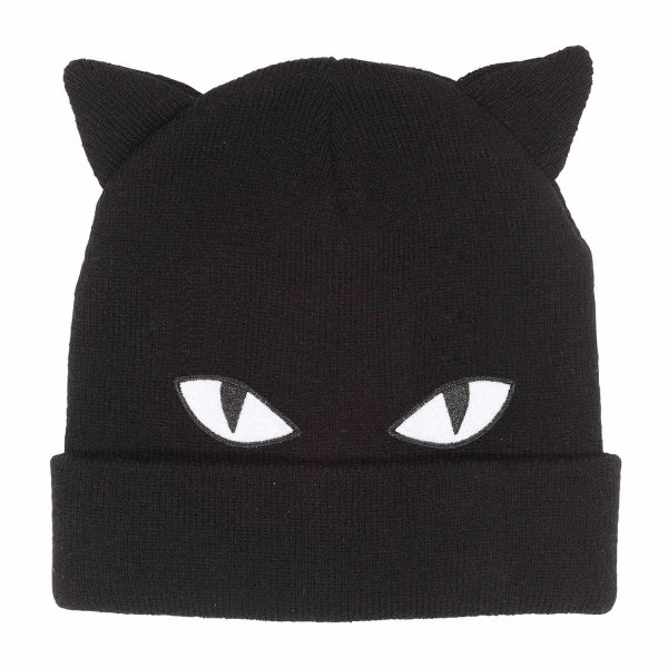 Emily The Strange - Cat Bespoke Beanie (Unisex Black Beanie) One Size