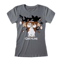 Gremlins - Fur Balls (Womens Charcoal Fitted T-Shirt)