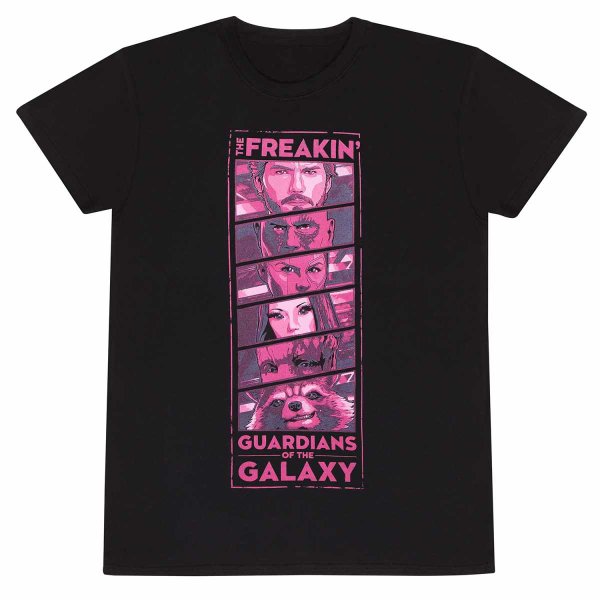 Marvel Guardians Of The Galaxy Vol 3 - Freakin Guardians (Unisex Black T-Shirt)