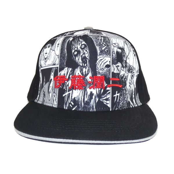 Junji-Ito - Sublimation Panel (Unisex Black Snapback Cap) One Size