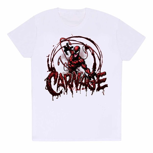 Marvel Comics Spider-Man - Spider-Man Carnage (Unisex White T-Shirt)