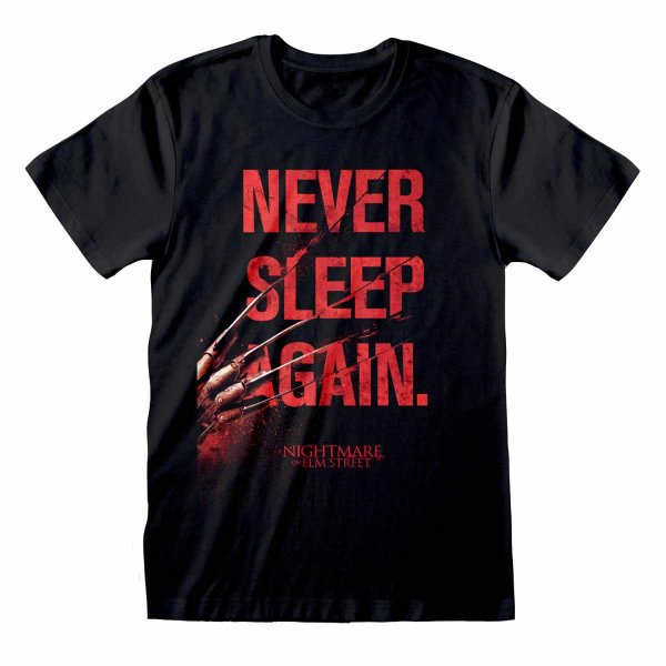 Nightmare On Elm Street - Never Sleep Again (Unisex Black T-Shirt)