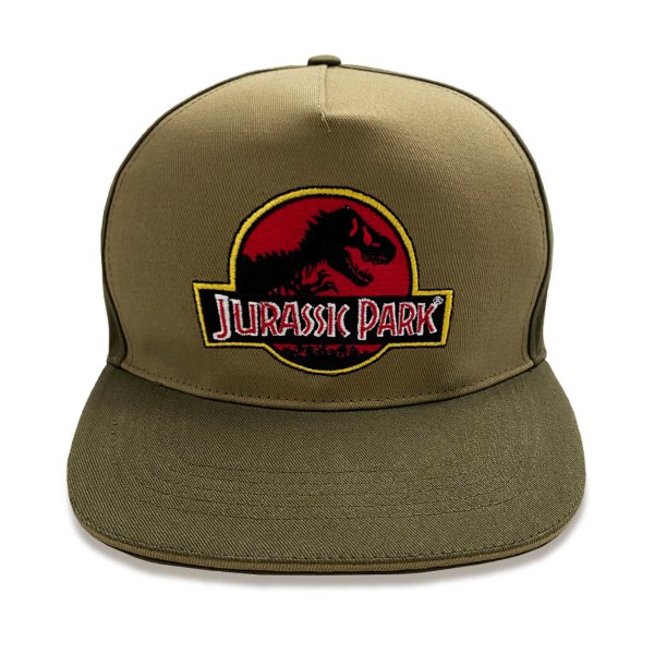 Jurassic Park - Circle Logo (Unisex Green Snapback Cap) One Size