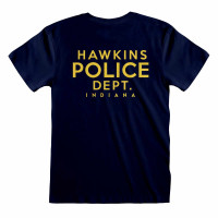 Stranger Things - Hawkins Police Badge (Unisex Navy T-Shirt)