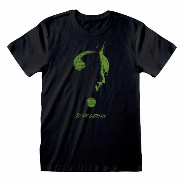 Superheroes Inc. DC The Batman - Riddler Silhouette (Unisex Black T-Shirt)