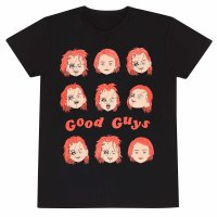 Childs Play - Expressions Of Chucky (Unisex Black T-Shirt)