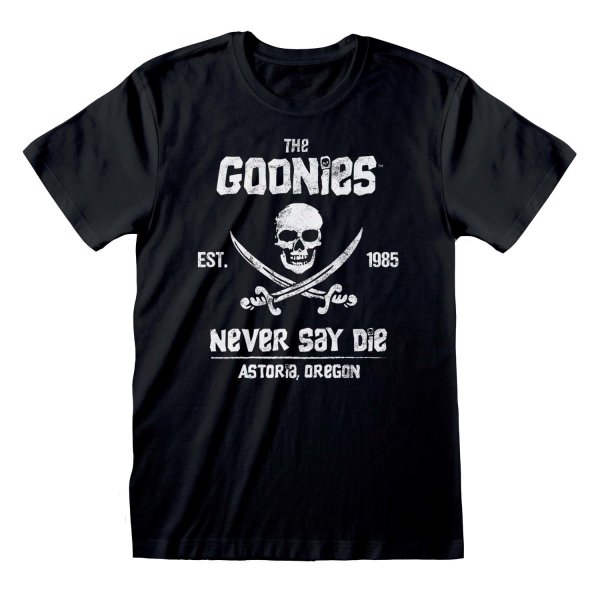 Goonies, The - Never Say Die (Unisex Black T-Shirt)