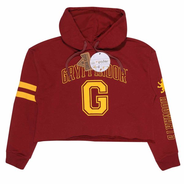 Superheroes Inc. Harry Potter - College Style Gryffindor (Unisex Maroon Cropped Pullover)