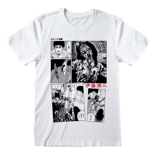 Junji-Ito - Comic Strip (Unisex White T-Shirt)