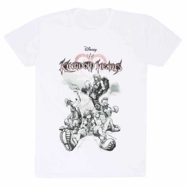 Disney Kingdom Hearts - Skyline (Unisex White T-Shirt)