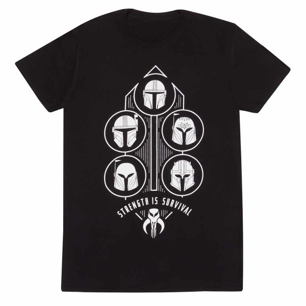 Star Wars: Mandalorian - Strength Is Survival (Unisex Black T-Shirt)