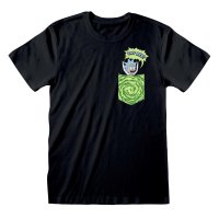 Rick And Morty - Tiny Pocket Rick (Unisex Black T-Shirt)